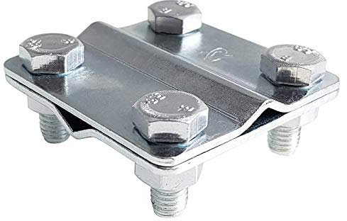 Heller 2522 - Morsetto di messa a terra a 4 viti, in acciaio INOX