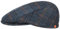 Mayser Frankie Soft Shetland Wool Flatcap Schirmmütze kariert Handmade Made in EU Herren Winter dunkelblau 56 cm