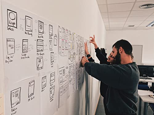 Whiteboard Folie - Preis-Leistung Top - 12 Größen - magnetisch und beschreibbar - Magnettafel Magnetwand - Rahmenlos Selbstklebefolie - für Hoch- und Querformat (120 cm x 250 cm)