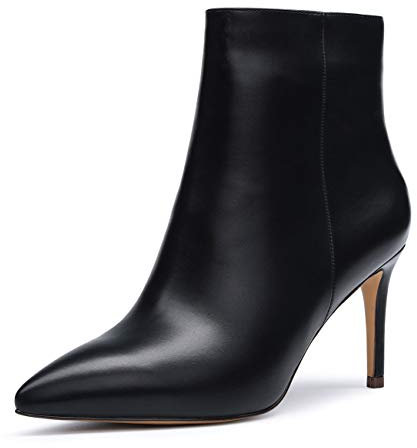 Castamere Polacchine Donna Stivali Cerniera Tacco a Spillo 8CM Nero Pu Scarpe EU 36