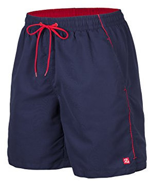 Zagano, costume da bagno da uomo, a pantaloncino da bagno, da uomo, da nuoto, da surf, da uomo, lungo, S-6XL, prodotto nell'UE, Blu scuro, XXXXXL