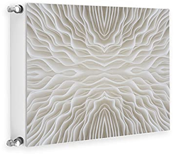 TMK Magnet Heizkörperabdeckung, Heizkörperverkleidung 60x60 cm, Muster Weiß