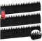 EXLECO 30pcs Pinchos Antipájaros 12M Plástico Pinchos Antipalomas 3 Filas Pinchos 2 Tamaños de Espinas 35mm y 10 mm Trampas para Palomas Ahuyentador Pájaros para Balcón, Techo y Ventanas | Negro