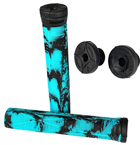 Anaquda Stunt-Scooter BMX Dirt Soft Griffe 167,5mm lang (Schwarz/Türkis)