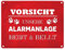 Vorsicht unsere Alarmanlage beißt & bellt Metallschild in 15x20 cm in Rot Dekoration lustiger Spruch Hund Haustier Warnung Einbrecher Hundefreund Geschenkidee