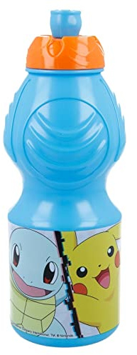 Sport-Trinkflasche aus Kunststoff für Kinder, 400 ml, mit ausziehbarem Ausgießer für POKEMON