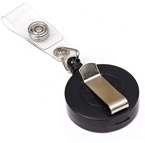 Porta badge retrattile resistente con clip da cintura portachiavi per carte di nome e portachiavi durevole