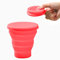 KARELLS Tazza da Viaggio Pieghevole Tazza D'acqua Portatile, Silicone Bicchiere Pieghevole, Tazza da Viaggio Pieghevole in Silicone per escursioni in campeggio all'aperto rosso(170ML)
