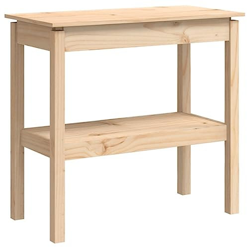 vidaXL Konsolentisch Konsole Beistelltisch Flurtisch Ablagetisch Holztisch Wohnzimmertisch Tisch Ablage 80x40x75cm Massivholz Kiefer