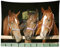 CORFOTO 300x250CM Pferd Foto Wandteppich Holzstall und Pferde Wandteppich Wandkunst Ästhetisches Wohnzimmer Schlafzimmer Dorm Dekor Wanddekoration Wandteppich