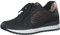 MARCO TOZZI Damen Sneaker flach aus Kunstleder zum Schnüren, Schwarz (Black/Copper), 39