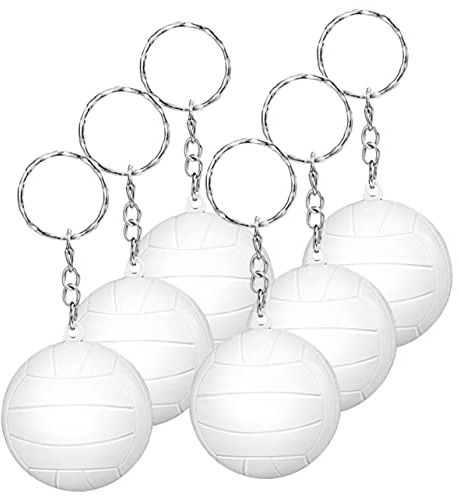 Abaodam Mini Volleyball 6 Gefälligkeiten Party Geldbörse Belohnung Ketten Stress Für Schlüsselanhänger Ball Relief Souvenirs Mini Schule Schlüsselanhänger Volleyball Schlüsselanhänger
