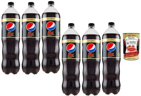 Italian Gourmet Bundle Cola Zero Koffein 6x 1,5L + Italian Gourmet Polpa Gratis – Zuckerfreies Erfrischungsgetränk ohne Koffein laut Verpackung, Cola Vorrat 9L