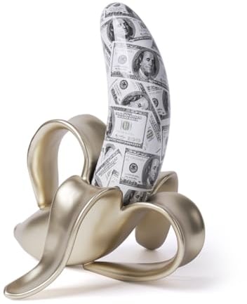 NENBOLEC Bananen Skulptur Statue Modern Dekor Geschenk Abstrakte Figuren Arts Polyresin 34cm