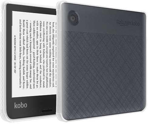 TUDIA SKN kompatibel mit Tolino Vision 6 Hülle/Kobo Libra 2 Hülle (7), [Verstärkte Ecken] Stoßfestes Schlankes Klar Rückseite Leichte Matte Griffige Seiten TPU-Stoßfänger – Transparent Klar