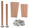 60 Stück Holzdochte für Kerzen mit 60 Stück Eisenständer, Suofuolef 13 x 130/150 mm Holzkerzendocht Kerzendochte für die handwerkliche Kerzenherstellung