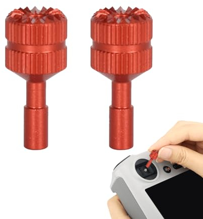 Stick Controllo Joystick Compatibile per DJI RC in Lega di Alluminio Rosso, Parti di Ricambio Compatibile con DJI RC 1, 2, Air 3, Mini 3 Pro