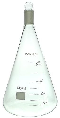 DONLAB CSD0250 250ml Erlenmeyer Flask with 24/29 Ground Stopper Conical Flask