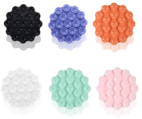 KDJXZ 6PCS Silicone Suction Pad Phone Holders - Sticky Pad Grip Case for Wall (6 Colors)