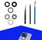 3pcs Sapphire 15 Pro Rear Camera Lens Replacement for iPhone 15 Pro Back Camera Lens Glass Replacement with Professional Toolkit,Waterproof and Scratch-Resistant