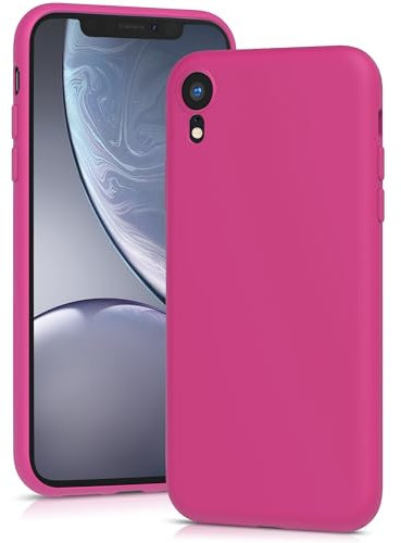 YATWIN Cover per iPhone XR, Custodia in Silicone Morbido con Tagli di Precisione per Fotocamera, Design Ultra Sottile, Protezione 360° con Bordi Rialzati, Magenta