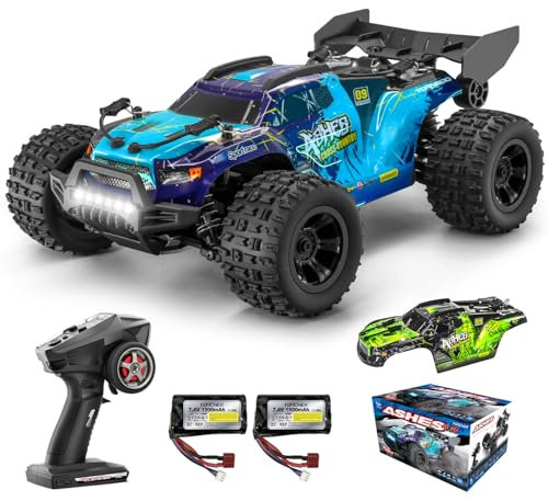 YONCHER 18101 Ferngesteuertes Auto,1:18 40KM/H RC Auto für Erwachsene Kinder, 4WD Offroad RC Buggy, Monster Truck Crawlers Mit 2 Akku 70+ Minuten für Outdoor