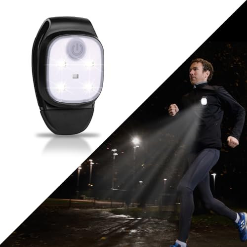 Yuragim LED Clip Lampe, 1 Stück Lauflicht LED Stirnlampe Wiederaufladbar Clip Lampe Wasserdicht Kopflampe Kleinstirnlampe Sicherheitslicht Laufzubehör für Joggen Klettern Läufer Angeln Camping Wandern