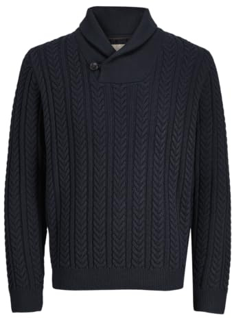 JACK & JONES Herren Jprblusean Knit Cable Shawl Neck Jprblusean Knit Cable Shawl Neck (1er Pack)