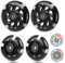 DBREAKS Leuchtende Stunt Scooter Rollen, 4 Stück LED-Lichtrollen, 80mm+120mm Led Scooter Ersatzräder Räder mit ABEC, 9 Kugellager, Härtegrad 88A, geeignet für allerlei Scooter (Schwarz)
