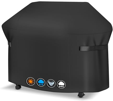 Sonharlar Housse de barbecue 147 cm 7130 pour barbecue Weber Genesis II Series robuste et imperméable, housse en polyuréthane pour Weber Genesis E-330, E-310, S-310, S-330, S-335, S-340 (147 x 63 x