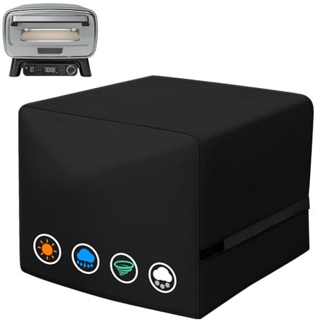 ZBXFCSH Heavy Duty 600D Grill Cover Compatible with Portable Table Top Pellet Griil and Ninja Artisan Outdoor Pizza Oven MO201 MO200 Series, UV and Water Resistant