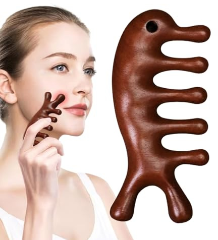 Kopfhautmassagegerät Gesundheit Schönheit Pflege für Nacken Körper Gesicht | 4-In-1 Natürliches Kopf Massage Tool Gesundheitszubehör Rücken Nacken Körper Zuhause Reisen Dusche Entspannung Kopf-Spa