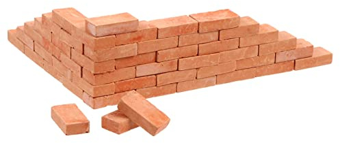 SUPVOX 100 pcs Scale Red Brick Model for Micro Landscape and Courtyard Decoration