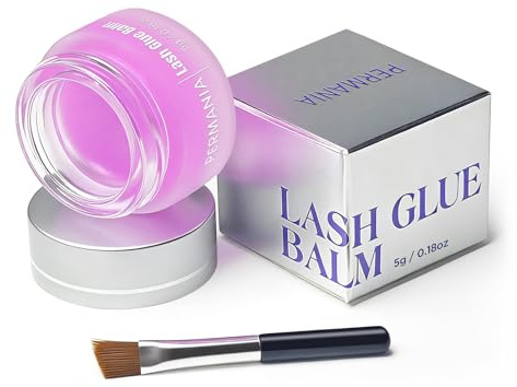 PERMANIA Lash Lift Balm, Lash Lift Glue, Glue Balm for Eyelash Perming & Brow Lamination, Gentle Adhesive with Strong Hold, Easy Application (5g – Lavender Scent)