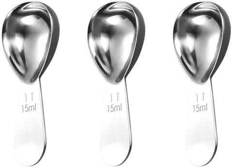 3 Pcs Tablespoon Measuring Spoon,Measuring Spoons Tablespoon,15ml Metal Measurings Spoon,Coffees Scoop for Ground Coffee,Tablespoons Measure Spoons Set Fit Coffee, Loose Tea, Sugar Or Flour