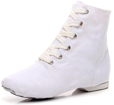 Step Gardestiefel 6-Loch Unisex Gardeschuhe Geteilte Sohle in weiß