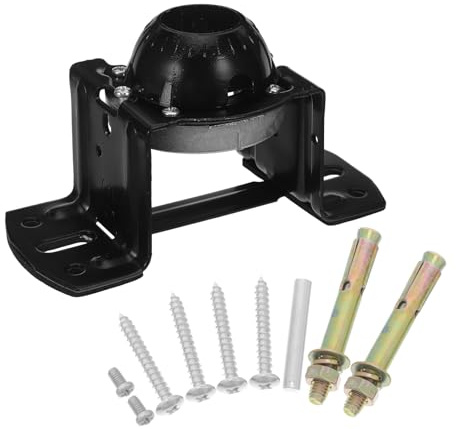 COLLBATH Soporte Metal para Ventilador Techo Inclinado Kit Varilla 27mm | Kit con Varilla de 27 Mm, Placa Estabilizadora y Tornillos, Accesorio para Instalación Segura en Techos Abovedados
