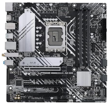 Game motherboard Fit For ASUS PRIME B660M-A AC D4 Motherboard Intel B660 LGA 1700 DDR4 128GB PCIe 4.0 M.2 MATX Support I9-14900 I5-14600 I5-13400 Cpu
