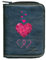 Syl'la Design Coeurl Porte Monnaie Porte Carte Noir pour Femme (Amour Rose)