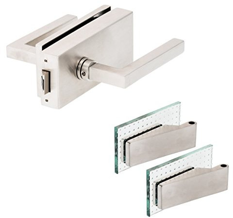 Glastürbeschlag Q Set UV | V2A Edelstahl matt | inkl. Studiobändern | metallische Innenmechanik | Square Min