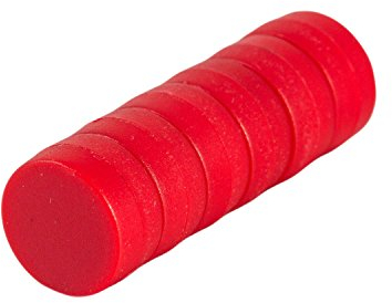 Magnetastico | 6X Starke Neodym Magnete mit Schutzschicht| Farbe Rot & Größe 12x6 mm| Kleine Magnete extra stark, Büromagnete| Mini-Magnet für Magnettafel Kühlschrank Whiteboard & Glasmagnettafel