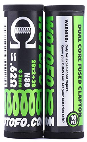 Wotofo Dual Core Fused Clapton Prebuilt Wire 0,62 Ohm 10er Pack Fertigwickelung