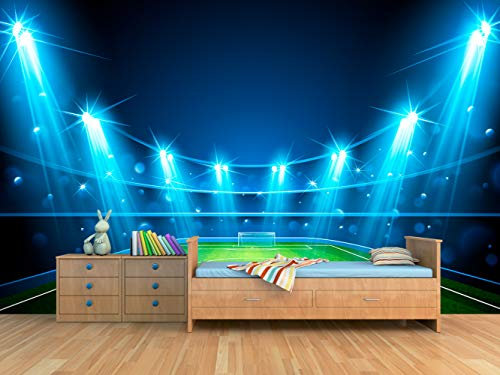 Vinilo Para Pared Habitación Niño Campo de Fútbol | Fotomural para paredes | Mural | Vinilo Decorativo | 200 x 150 cm | Decoración comedores, salones, habitaciones