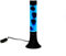 Lavalampe Aluminium Glas Schwarz Blau Party Jugendzimmer 37,5 cm G9 inkl. Leuchtmittel Magma stimmungsvoll Retro Tischleuchte YVONNE