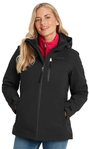 TOG24 Beverley 100% Waterproof All Season 3-in-1 Jacket for Women, Outer Waterproof Coat with Hood Plus Ultra Warm Inner Jacket to Wear Together or Separately