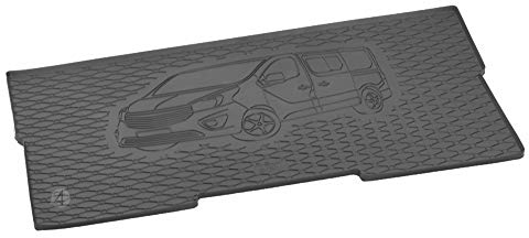 Passgenau Kofferraumwanne geeignet für Renault Trafic L1 ab 2014 ideal angepasst schwarz Kofferraummatte + Gurtschoner