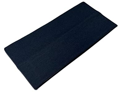 WESTEND CHOICE Extra breite Stirnbänder, 11 cm, einfarbig, dehnbar, Kylie-Stirnband, 2 Stück, Unisex-Bandeau-Stirnbänder für Damen und Herren, weiche Haarbänder, Yoga, Bandana, Stirnband, navy, 1
