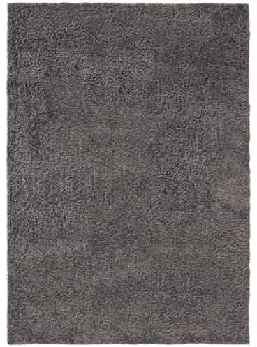 benuta Basic Hochflorteppich Soho - grau 200x250 cm - Kuschelig Weicher Teppich im Minimalistischen Look - Pflegeleicht - Fußbodenheizung Geeignet