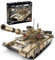 CaDA Russischer T-90 Kampfpanzer 1:21 (45cm), Sandfarben, 360° schwenkbarer Turm, aufrüstbar/motorisierbar, 1722 Teile, C61003W