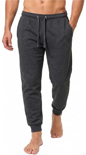 Iron Mountain Mens Joggers – Fleece Jogging Bottoms for Men, Lightweight Cuffed Sweatpants with Drawstring Waist, Casual Gym & Lounge Tracksuit Bottoms (Charcoal Marl, S)